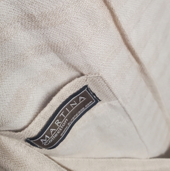 MARTINA Buranolace Venetian Striped Beige Women's Exclusive Luxury Robe - Picture 4 of 6